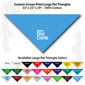 22"x22"x29" Columbia Blue Custom Printed Imported 100% Cotton Pet Bandanna